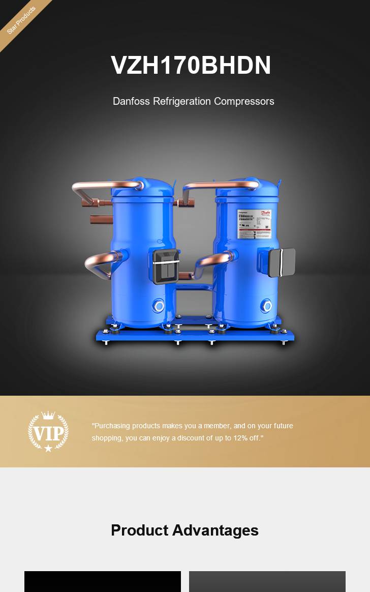 Danfoss Compressor VZH170BHDN, technical parameters pdf, structure diagram